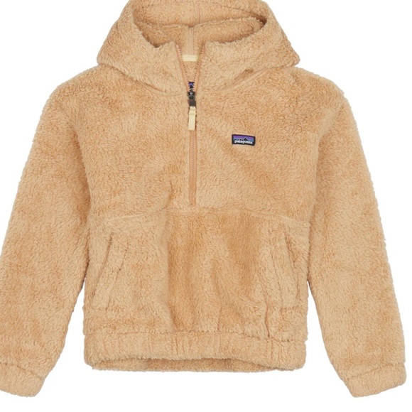 Patagonia Los Gatos Jacket youth girls XL Camel high pile fleece cozy hike - Picture 2 of 13